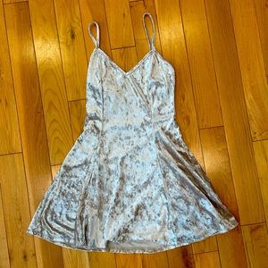 Velvet Champagne A line dress